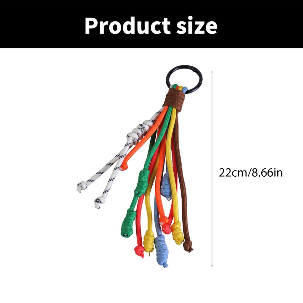 Colorful Handmade Woven Key Rings Artisanal Rainbow Weave Keychain Colorful and Practical Key Chain for Bag Purse