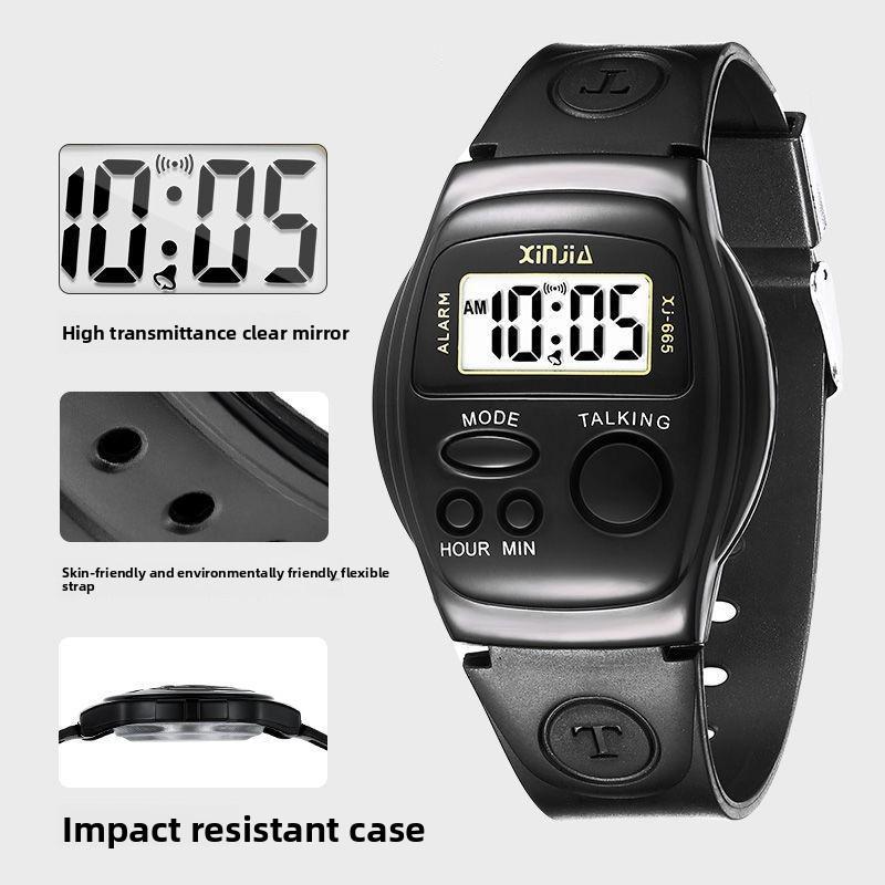 Digital Voice Alert Watch With Clear Display Daily Use Shock Proof Watches Gift