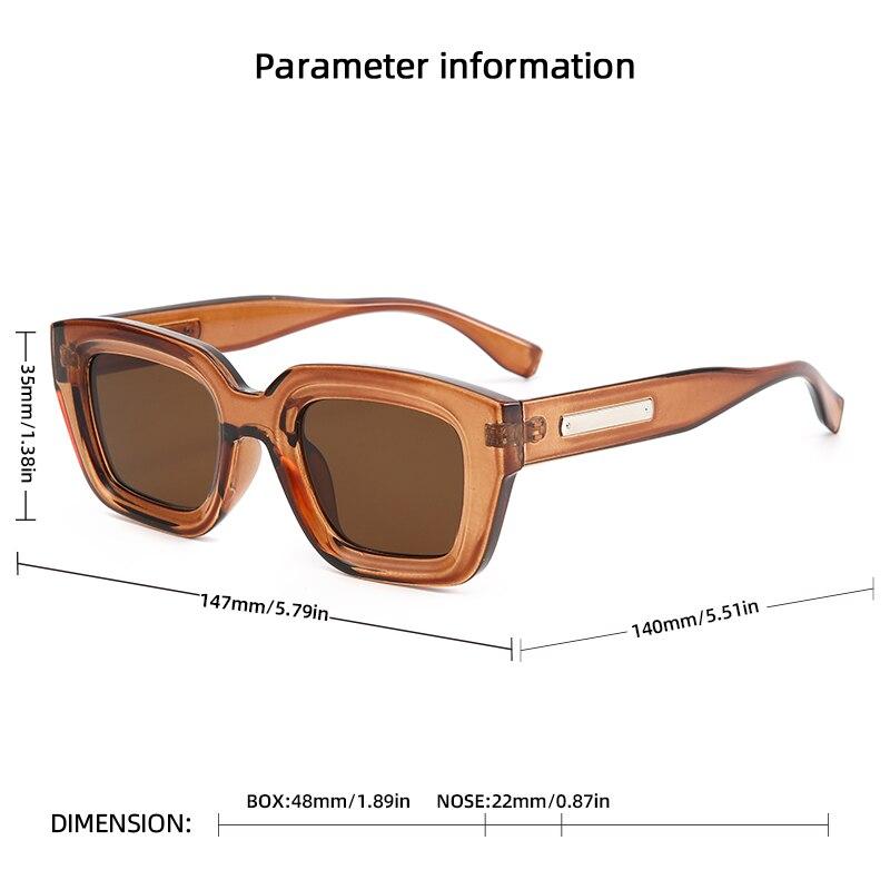 New Retro Square Europe And America Der Men and Women Fashion Ins Wear Sunglasses