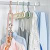 5Pcs 9-hole Wardrobe Storage Rack Multifunctional Foldable Clothes Drying Rack Storage Clothes Rack Space-saving Clothes Hanger