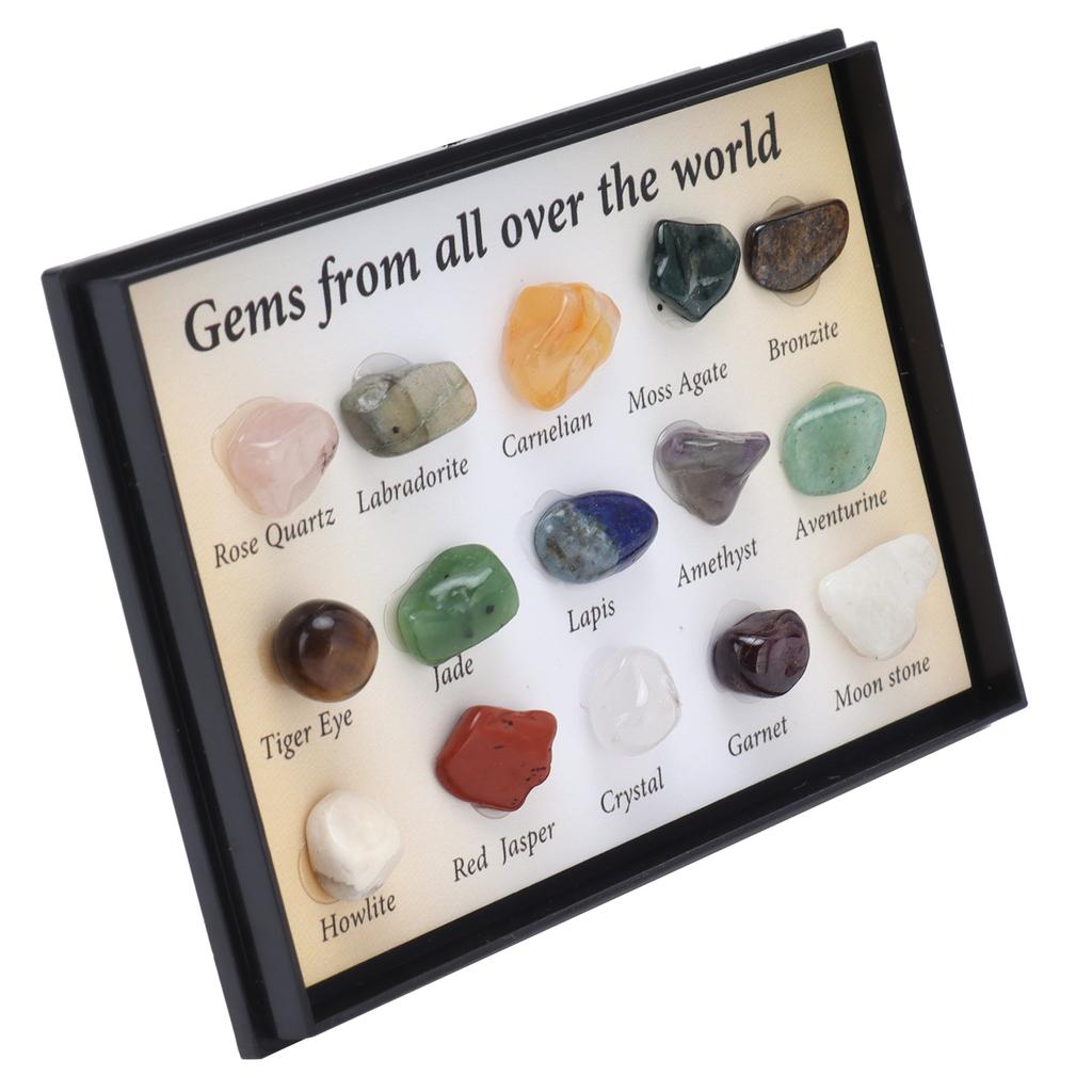 15 Kinds Crystal Gemstones Ornament Colorful Feng Shui Meditation Decoration for Collectors