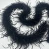 DIY 1 Ply Ostrich Feathers Boa 2Meters Shawl for Party Lady Dress Decoration Scarf Clothing DIY