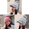 Knitted Baseball Cap For Women With Warmth And Ear Protection For Winter Outdoor Activities