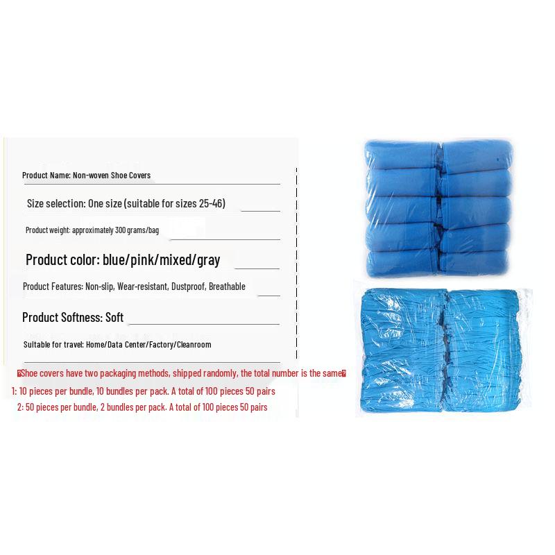 Non-Slip Disposable Shoe Covers for Indoor Use - Durable for Adults, Kids, Students, Home & Office