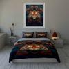 Tiger floral motif Bedding Duvet cover sets Duvet covers Pillowcases gifts (1 * Duvet Cover 2 * Pillowcases, without duvet insert)
