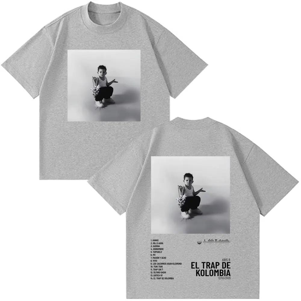 Rapper Kris R New Album 2026 Print Tshirt Unisex Women Vintage Hiphop Tshirts Summer Loose Casual Cotton Oversized Tshirts