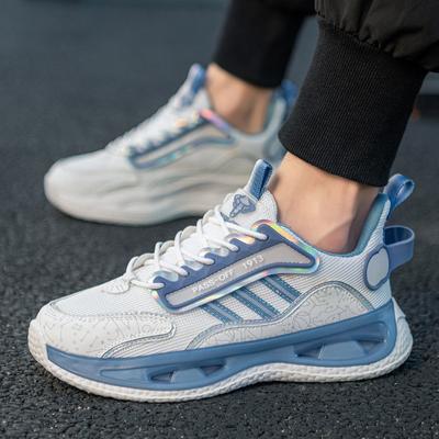 2024 Novos Sapatos Esportivos Casuais Masculinos de Alta Qualidade com Sola Grossa e Elevada, Tênis de Corrida de Luxo Respiráveis, Tênis para Adolescentes Masculinos