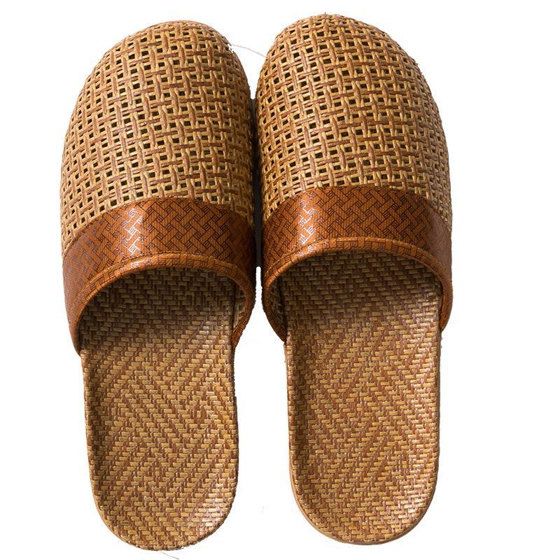 Unisex Non-Slip Linen Summer Indoor Sandals with Thick Soles