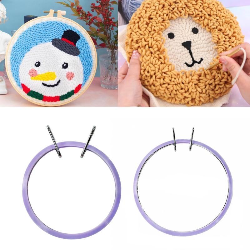 1 Set Adjustable Plastic Embroidery Hoop Crosses Stitching Hoop Embroidery Frame Crafting Tool For Creative Projects