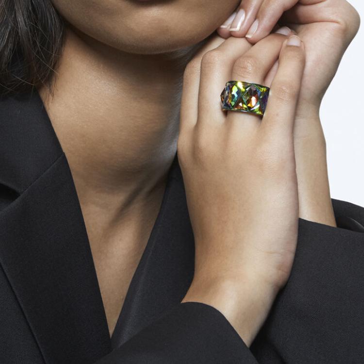Swarovski Curiosa Inlaid Design Aluminum Crystal Ring Women Rings Multicolor 5610821