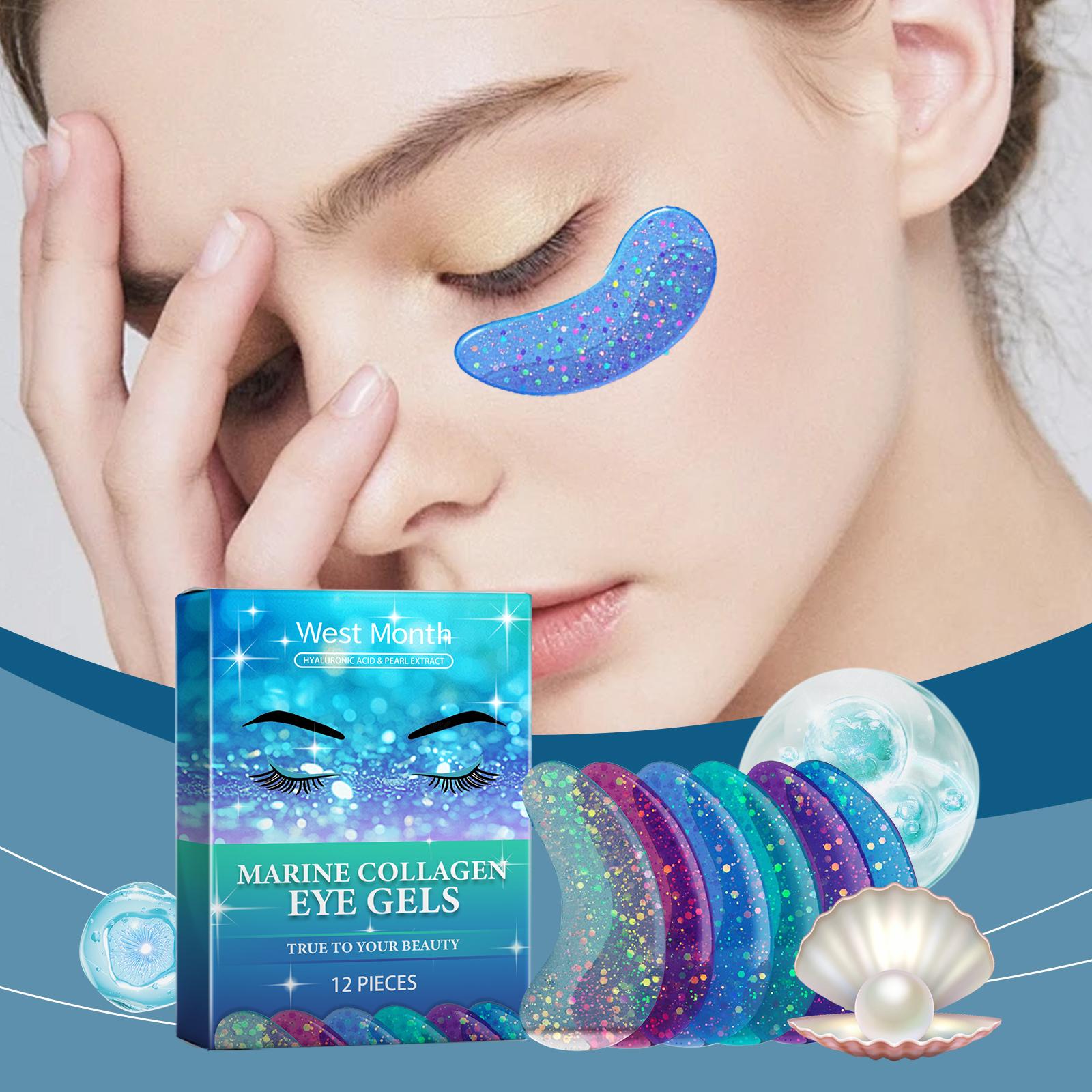 

Collagen Firming Eye Mask Anti Dark Circles Nourishing Eyes Bags Removal Fade Fine Lines Repair Lifting Moisturizing Eye Patches 12pieces