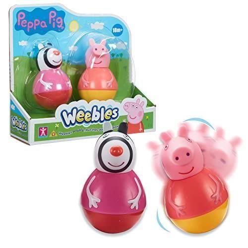 Jouet WEEBLES - Peppa Pig - 2 Personnages - Culbuto - 7,5 Cm
