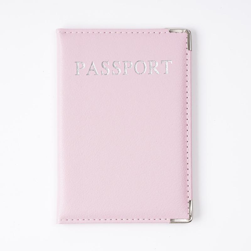 

Обложка для паспорта из ПУ кожи, дорожный держатель для паспорта, защитный чехол-органайзер, кошелек для билетов, документов, визиток, кредитных карт, удостоверений личности розовый