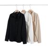 Men's Casual Waffle Knit Long Sleeve Button Down Shirt with Chest Pocket