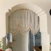 2026 Curtain Pulling Curtain Roman Curtains Cream Wind Half Curtain Short Curtain Non Perforated Partition Curved Curtain