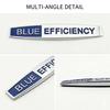 3D Metal Blue Efficiency Emblem Badge Sticker For O2 W204 W212 W203 C E Class Car Fender Trunk Decal Auto Accessories YT3