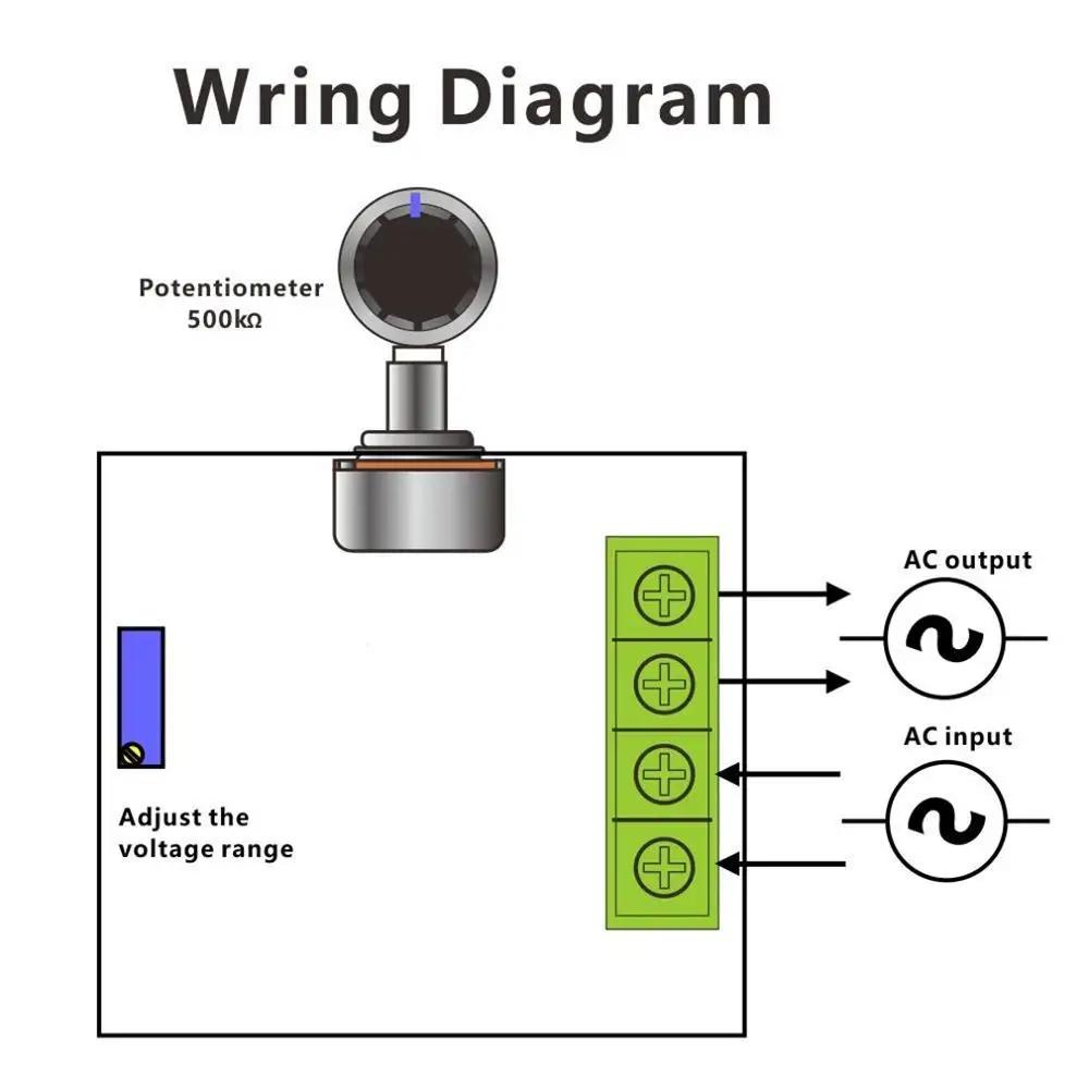 AC 220V 2000W Regolatore di tensione SCR Dimmer Dimmer Regolatore di velocità del motore Termostato Modulo regolatore di tensione elettronico