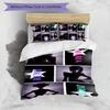 KPOP Hunter 3-teiliges Bettwäsche-Set Bettbezug Verschluss Enthält 1 Bettbezug & 2 Kissenbezüge für Alle Jahreszeiten Schlafzimmer Zuhause Wohnheim Dekor
