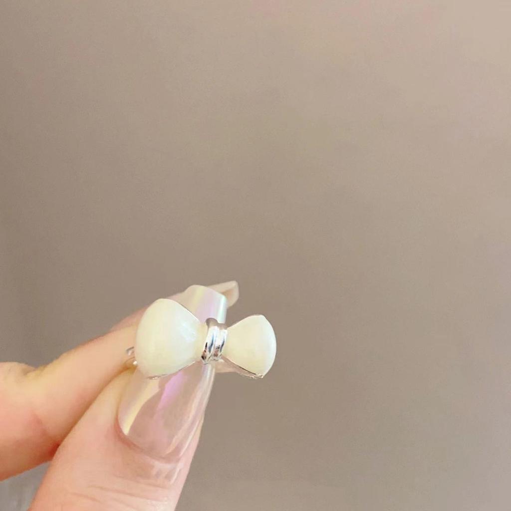 New Light Green Butterfly Sparkly Open Adjustable Ring All-match Ring Ring for Women Jewelry Resin Ring