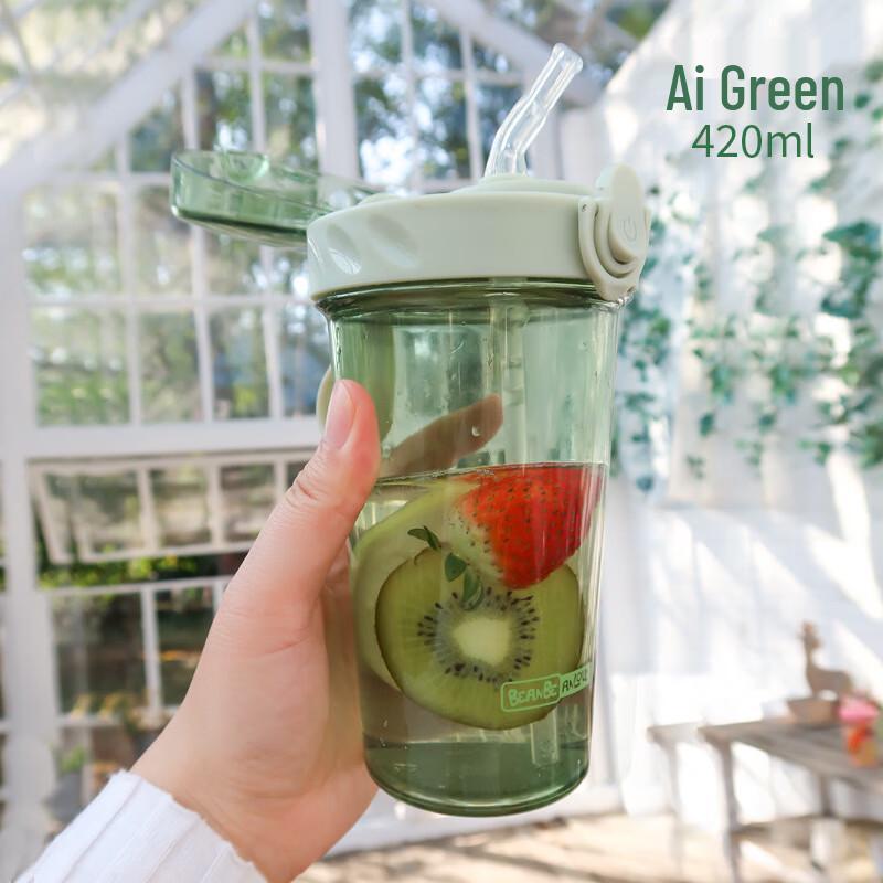 BEANBEANLOVE Portable Leak-Proof Plastic Straw Cup