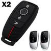 2X Silicone Car Key Fob Cover Case Holder Keychain For Mercedes-Benz Eqa Eqb Eqc Gla Glb Glc Gle Gls Cla Cls A C E S Class