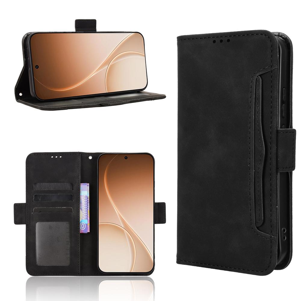 Flip Case for Oppo Reno 15 Pro, Card Slot, Black