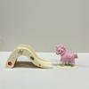 Wooden Horse Doll House Amusement Park Pretend Play Miniature Slide Swing  Model Decoration