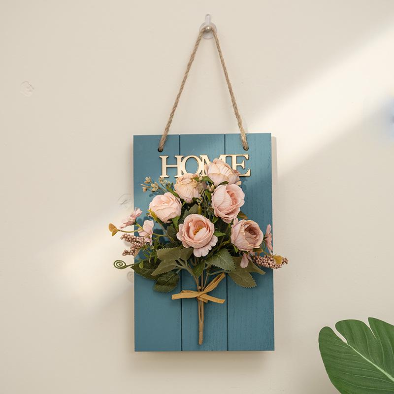 

Шелковое цветочное настенное искусство: Искусственная зелень и подвесные украшения для декора спальни