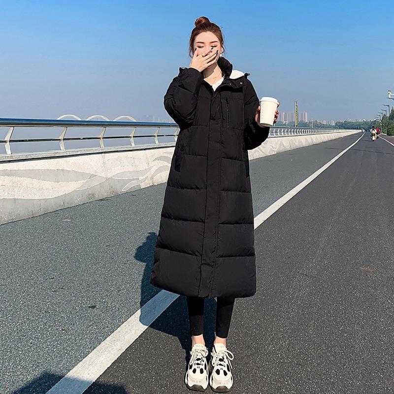 Padded clothes women's winter extended models, new loose and thickened knee-length padded jackets, padded clothes.