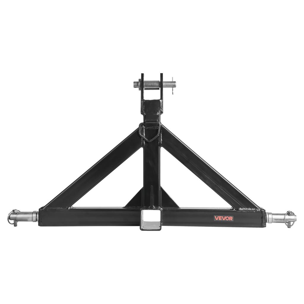 VEVOR Receptor de Enganche de 3 Puntos con Receptor de 2 Pulgadas, Accesorio de Enganche Rápido de 3 Puntos, Capacidad de 3,000 lbs, Adaptador de Barra de Tiro Pesada para Tractor