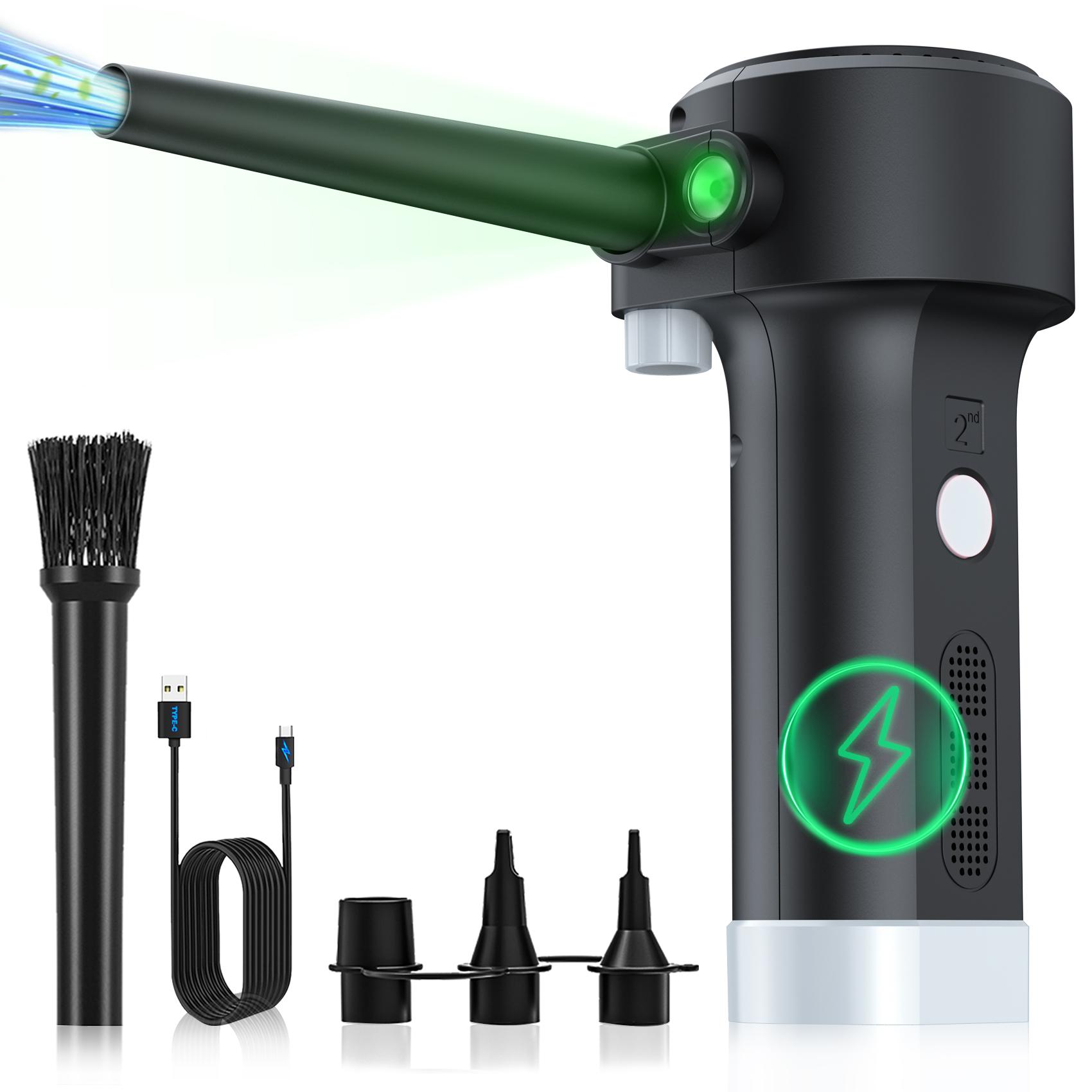 

Электрический пылесос для воздуха, Перезаряжаемый, Баллоны со сжатым воздухом USB, Беспроводной воздуходув для чистки пыли, Очиститель для ноутбука, Компьютерный ПК баллончик со сжатым воздухом