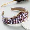 Shiny Rhinestone Headband Wide Brim Baroque Headdress Bling Bling Women Hair Hoop  Wedding