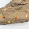 9MM Four Leaf Flower Bracelet Titanium Steel Non Tarnish Bracelet Women's Four Leaf Clover Bracelet