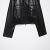European and American Style, New Women's Clothing, Fashionable, Versatile, Cross-border Stand-up Collar Imitation Leather Strap Jacket