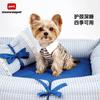 Removable Washable Pet Bed Small Medium Dogs Cats Plaid Design Warm Winter Dog Simple Style Blue Pink