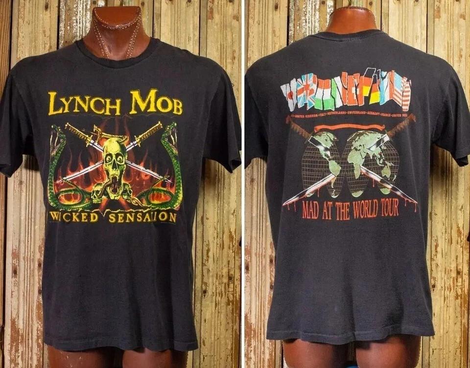 NEW! Style Lynch Mob Mad At The World Tour Concert T Shirt 1990 Reprint All Size S