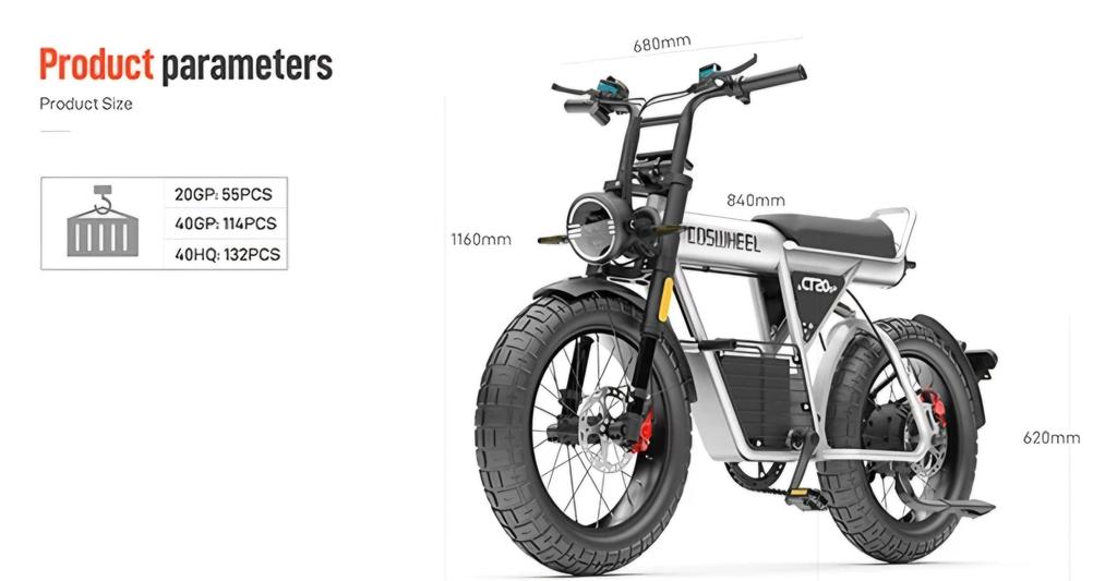 Электровелосипед COSWHEEL CT20S 1500Вт 60 В