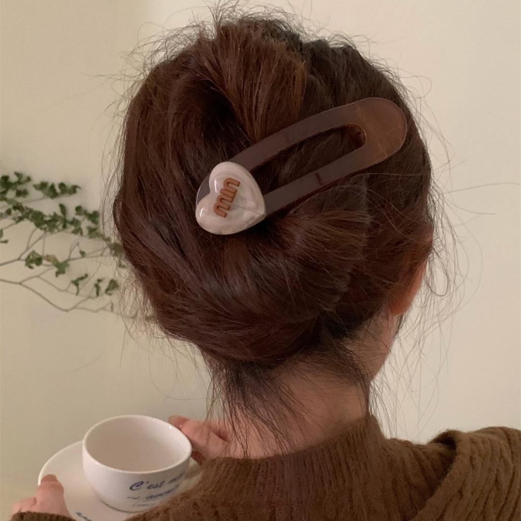 Korea Dongdaemun Jelly Großer Liebesbrief Haarnadel Vielseitiger Entenschnabelclip Faules Temperament Haarschmuck