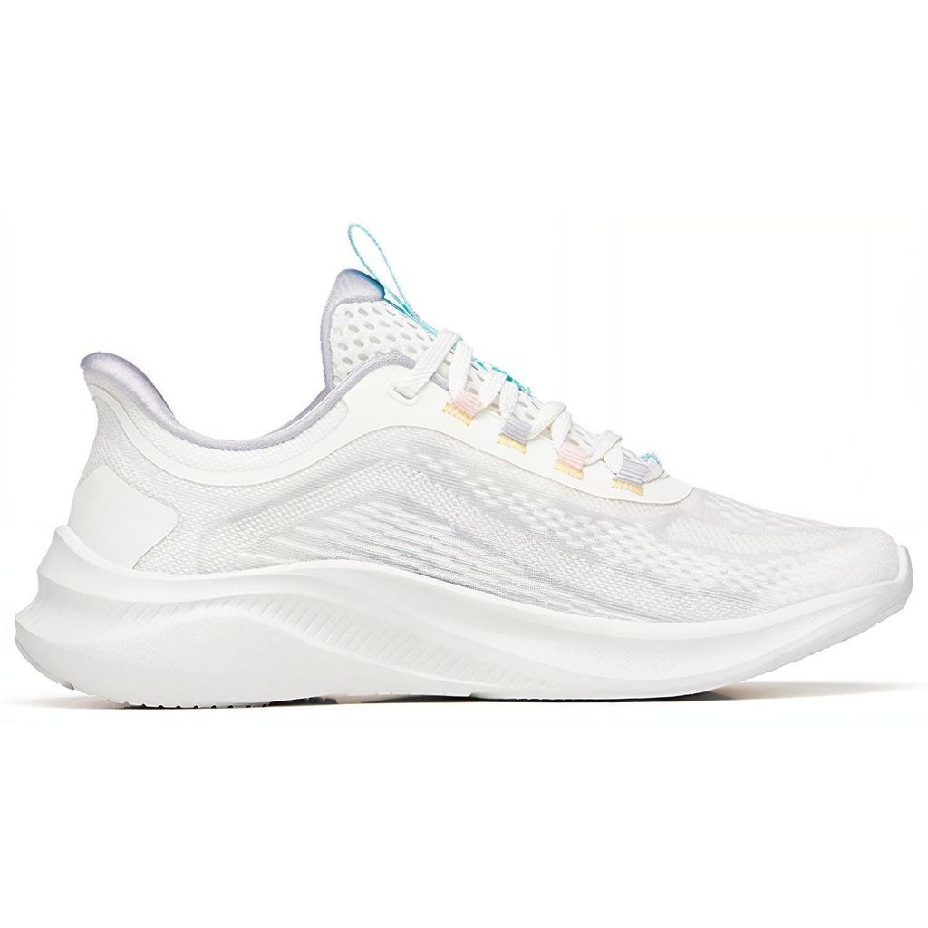 Anta Cushioning Slip Resistant Abrasion Resistant Breathable Lightweight Low Top Running Shoes Women's White Blue 922225581-2