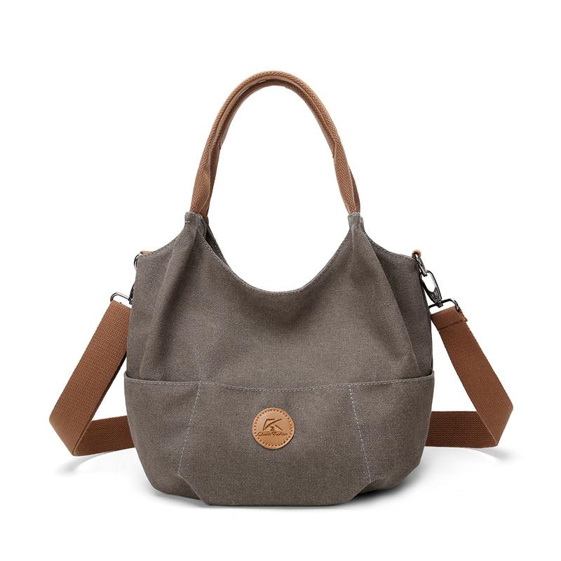 Canvas Shoulder Bag Large Capacity Tote Bag Women's Commuter Underarm Bag