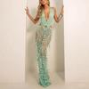Mint Green Crochet Lace Long Dress - Perfect for Beach Vacations & Parties (2026 New)