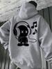 Spring Street Style Villain Print Hooded Sweater, the Same Casual Jumper for Men and Women