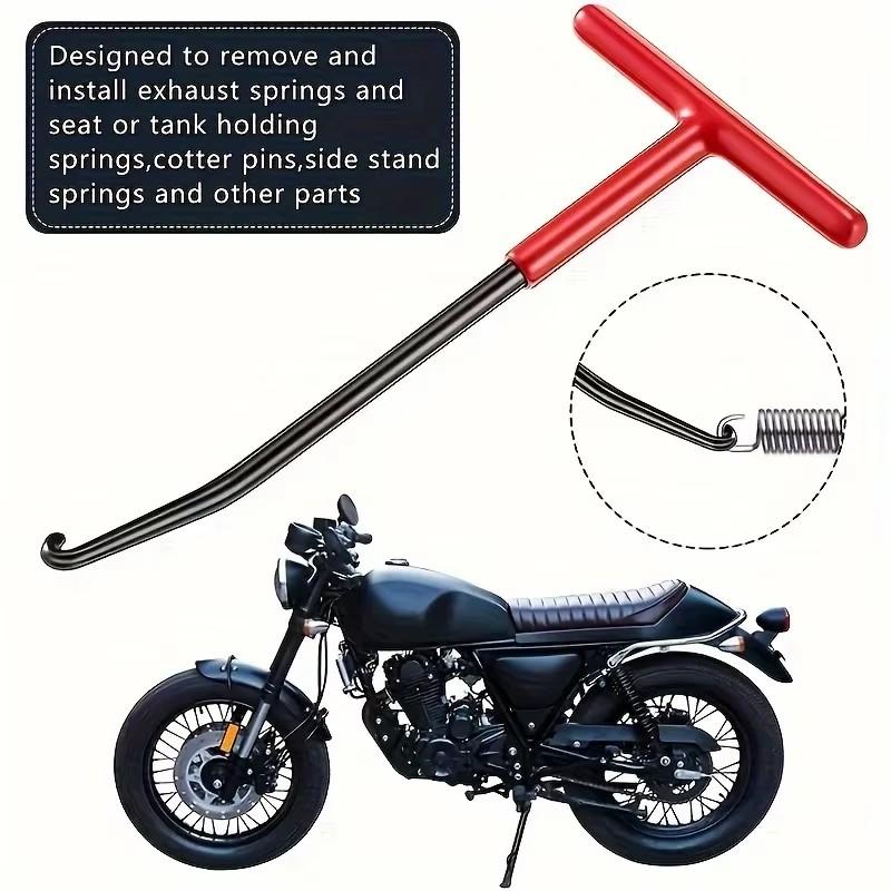 Exhaust Pipe Spring Hook, Exhaust Spring Puller Tool, Motorcycle Exhaust Pipe Spring Hook Handy Removal Tool Professional Repair