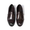 Fashion Men's Luxury Genuine Leather Loafers Double Buckle Monk Strap Slip-On Casual Shoes Crocodile Pattern Wedding Dress Occasions