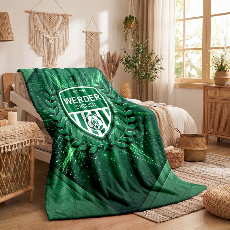 Coperta di Flanella con Stampa Calcio Werder Bremen Morbida Calda Coperta da Divano/Letto per Casa Ufficio Camera da Letto
