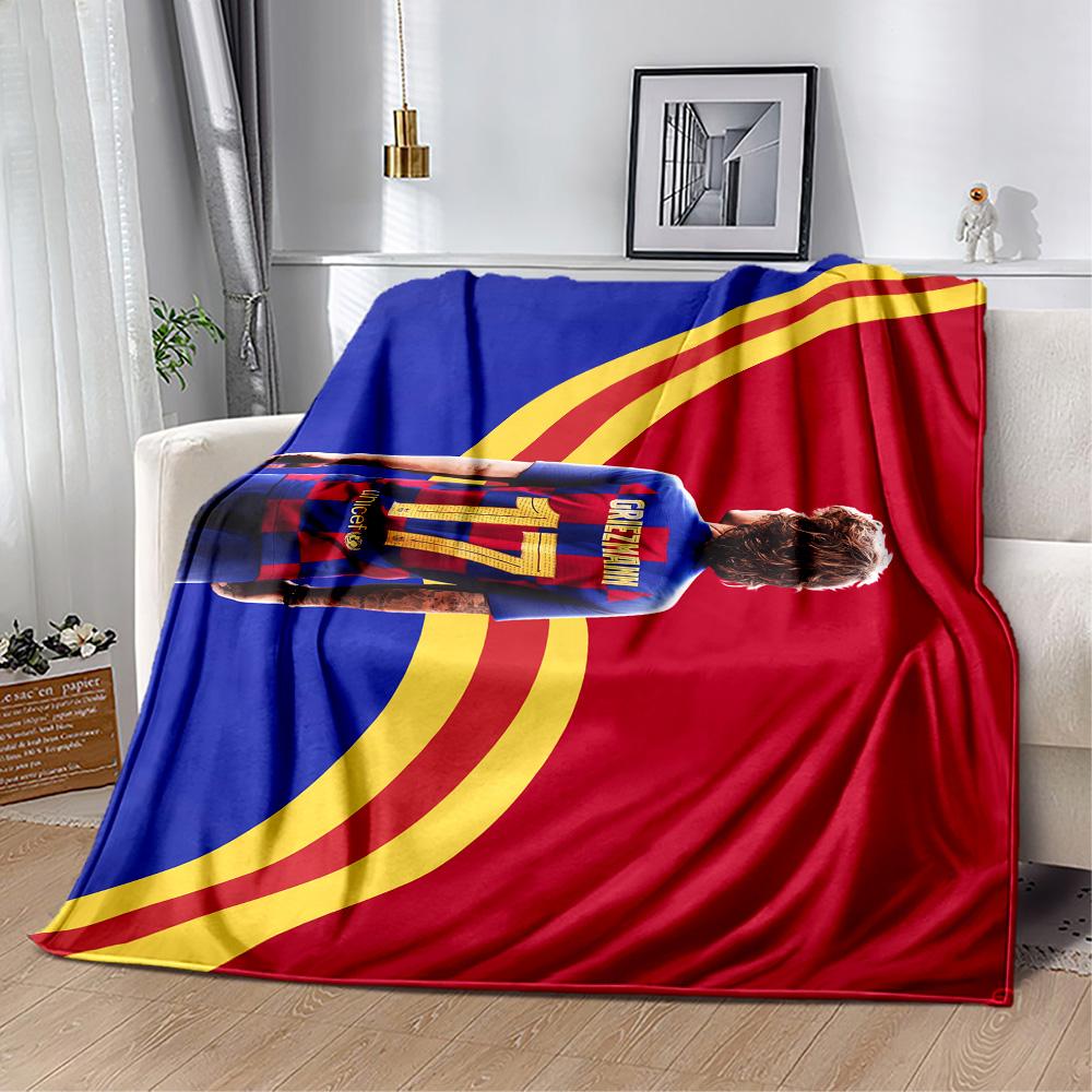 Atletico Madrid Player Blanket Soft Warm Cozy Great for Sofa Bed Office Four Seasons Multipurpose Playful Design