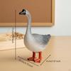 Realistic Goose Model HandPainted White Figurine for Kids, Farm Playset, School Project, Cake