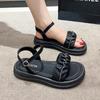 Summer Women Gladiator Sandals Platform Cross-toe Sandals Comfortable Muffin Casual Women's Shoes Luxury Sandales Plates