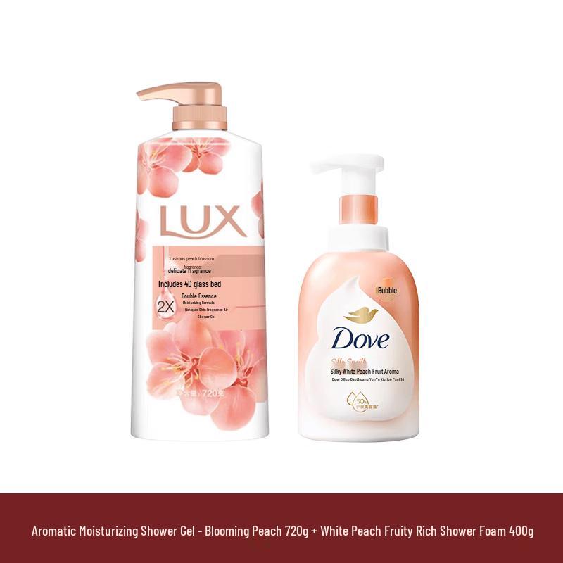 Lux Peach Blossom & White Peach Shower Set