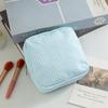 Essential Holder Seersucker Sanitary Napkin Pouch Striped Pattern Multi-functional Cosmetic Bag Mini Makeup Bag Women